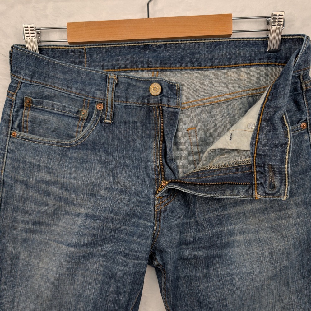 Levi's Jeans Men 33x28 Blue Dark Wash 527 Slim Bootcut Western Cowboy Red Tab